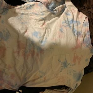 long sleeve PINK shirt, tie dye, very pretty color